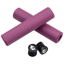 Purple Foam Handlebar Grips 6.5mm Soft Comfort Tacky Texture for Mountain Bikes