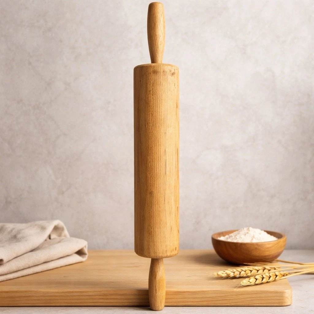 Rowoco USA Extra Large Wooden Vintage Rolling Pin Size 16”