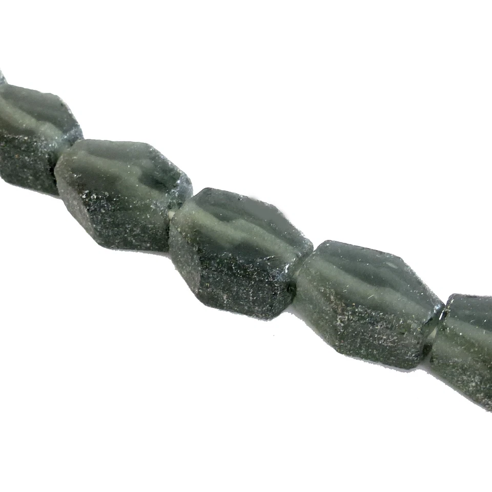 Glasperlen Nuggets Bali Indonesien anthrazit 12-18 mm Perlen nenad-design N034 - Bild 2 von 4