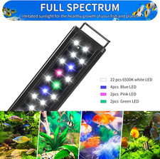 Light Aquarium Fish Tank Full Spectrum, LED, 12 Inch - 16 Inch Fish Tank 2.5 gal