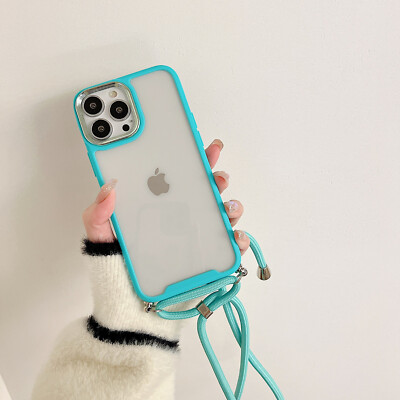 Handy Hülle mit Band Handykette f. iPhone 11, 12, 13, 14, 15, 16, 17+ Cord *NEU*