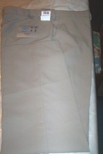 NWT HAGGAR COOL 18 COMFORT WAIST FLAT FRONT DRESS PANTS-BEIGE-30x32