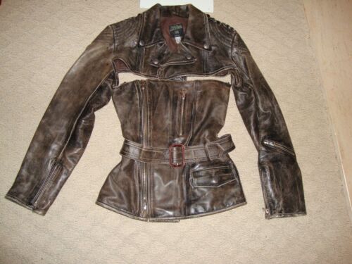 SPECTULAR, UBER RARE, JEAN PAUL GAULTIER FEMME 2-PIECE DISTRESSED LEATHER  JACKET