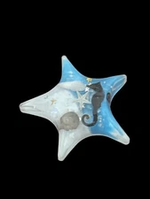 Magnet- Star Shape- Sea Life -Crab- Seahorse- Shells- blue white