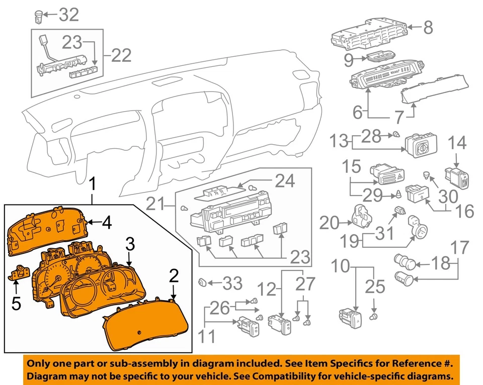 Gauge Cluster Speedometer Has Wear 83800-60b91 OEM 2005 2006 2007 Lexus GX470 - Image 3 of 4