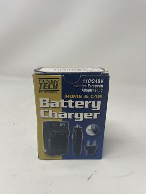 Premium Tech Professional Home & Car Battery Charger w European Adapter Plug
