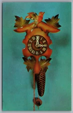 Texas German Black Forest Clock 1950s Advertisement Postcard