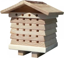 Outdoor Wooden House Mason Bee Handmade Hive Garden Lawn Bee Keeping Starter Kit