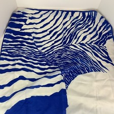 Retro Blue And White Waves Design Scarf 31 X 30 . Vintage