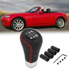 Shift Knob 5 Speed Manual Stick Handle Gear Shifter Pu Leather For Mazda Miata