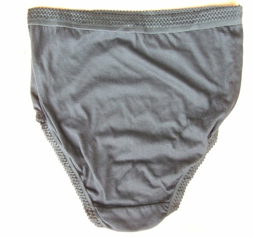 Ladies size 14 full briefs knickers panties cotton rich Black - Picture 3 of 3