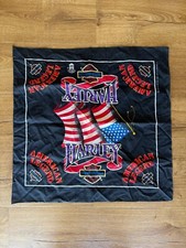 Vintage Harley Davidson Bandana Black 21" Made in USA - some wear