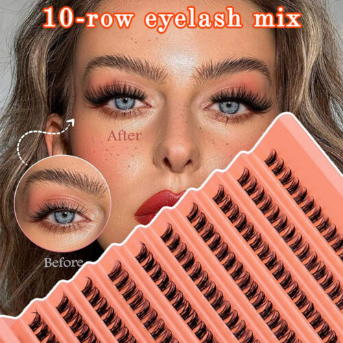 NEW D Cur Volume Mix Size False Eyelashes Individual Eyelashes Lash Grafting AU - Picture 1 of 28