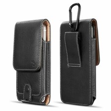 Universal Vertical Cell Phone Holster Pouch Wallet Case Buckle For Large Phone