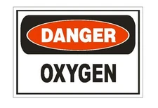 Danger Oxygen Sticker Safety Sign Decal Label D875