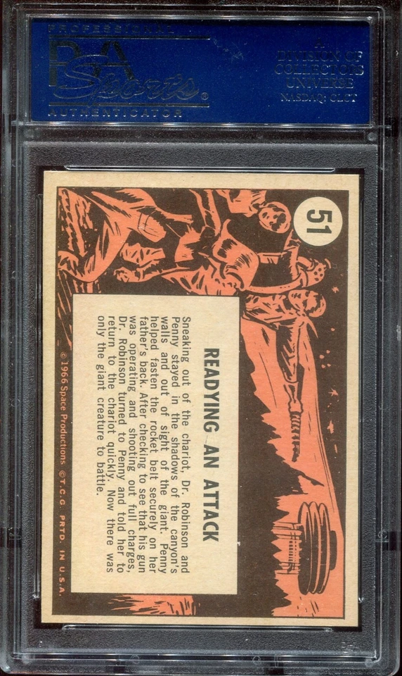 1966 Topps Lost In Space READYING AN ATTACK #51 PSA 8.5 (NM/MT+) POP 2 High - Image 2 of 2