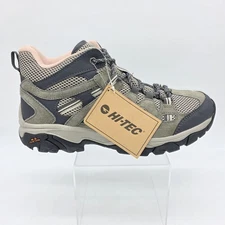 Hi-Tec Ravus Shoes Mens 9 Women 11M Gray Black Hiking Boots Outdoor MD Traction
