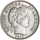 1910-P Barber Dime
