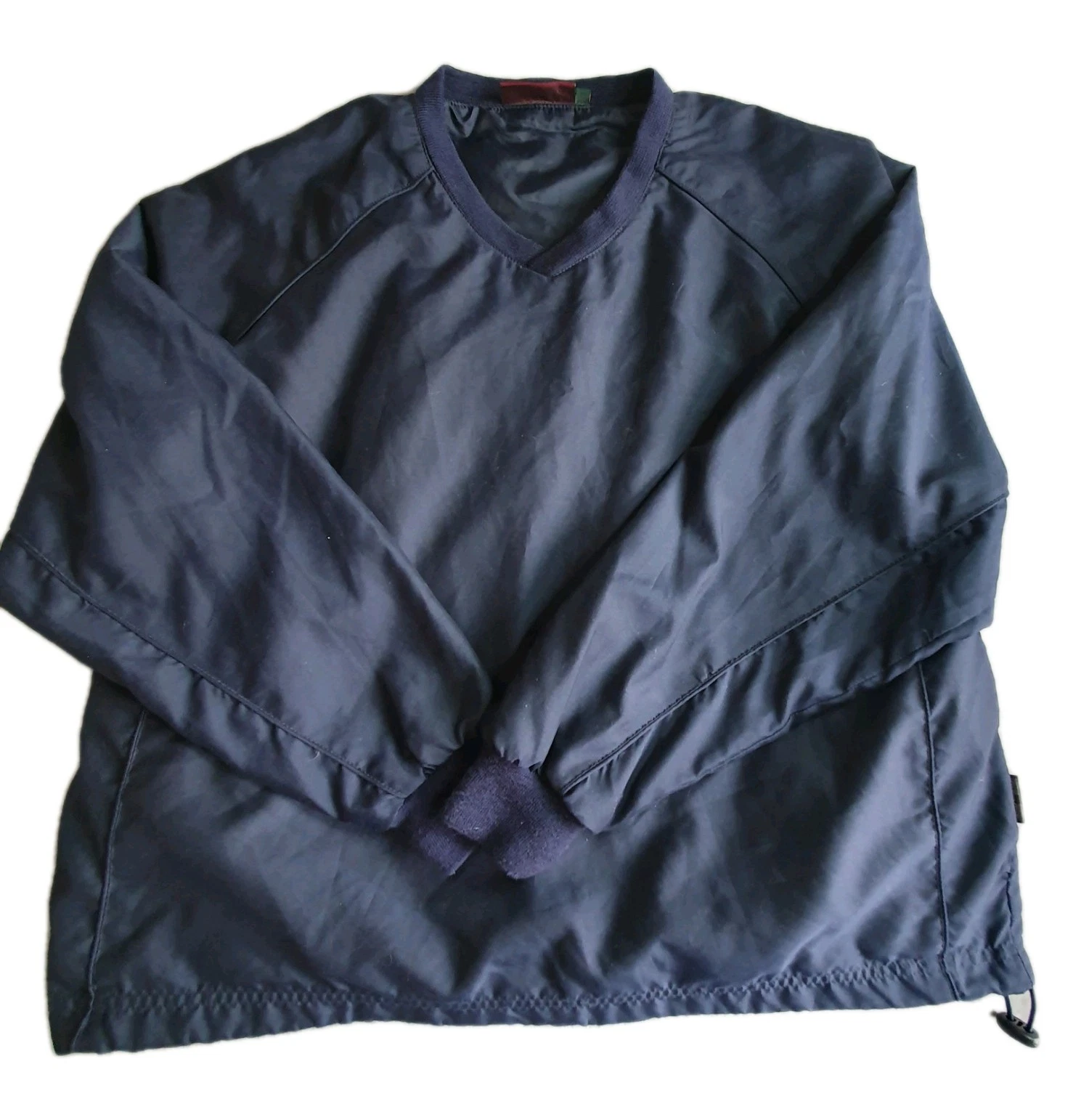 Glenmuir Windbreaker Golf Jacket Large Mens Navy Blue Showerproof Pockets V Neck