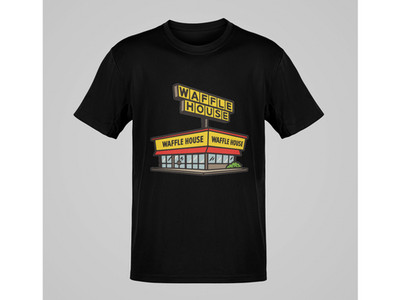 Retro Waffle Diner Shirt Funny Breakfast Restaurant Graphic Southern Cafe Tee