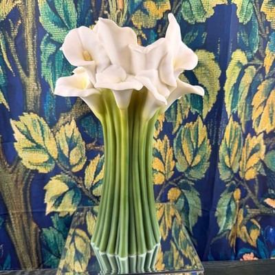 Vintage Ibis & Orchard Calla Lily Bouquet Vase 13''