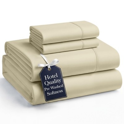 Casa Platino Queen Sheets Set, Ultra Soft Brushed Microfiber Queen Bedding, 4...