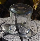 VINTAGE Blenko Glass Clear Top Hat 6 2/3" x  4 2/3" Made in USA 1960's