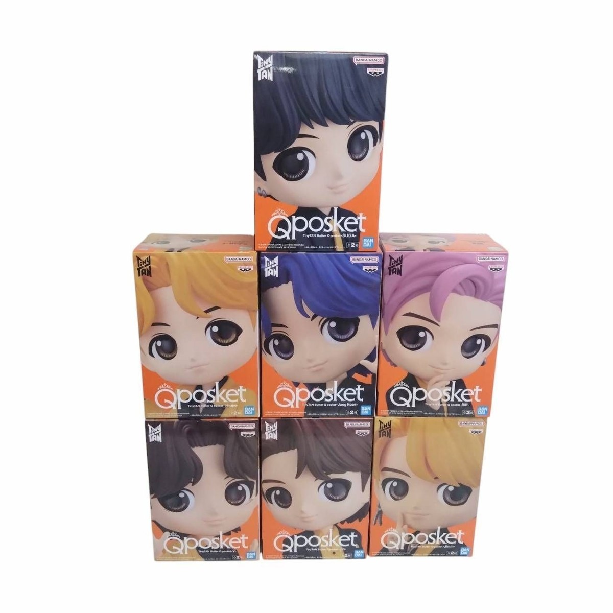 Q Posket BTS TinyTAN Butter Figure B color Complete 7 Set