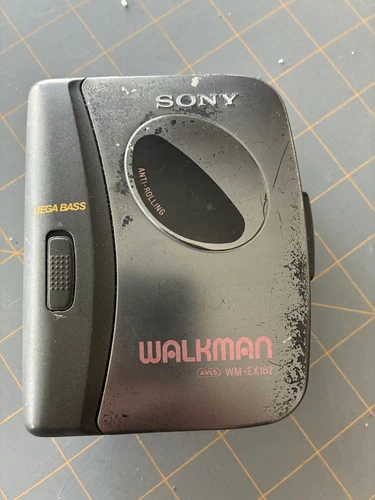 VTG Cassette Sony Walkman WM-EX162 w/ Mega Bass - For Parts / Repair