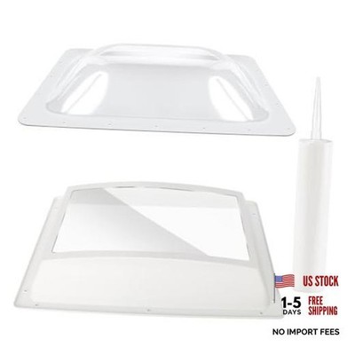 RV Skylight Replacement Bundle,18'' x 26'' Outer Dome Fit 14''x22'' Opening Clear
