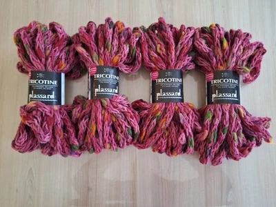 LOT DE 4 PELOTES DE LAINE MARQUE PLASSARD TRICOTINE - Photo 1/3