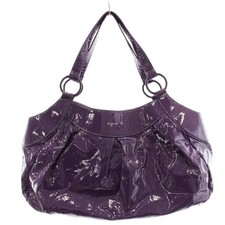 agnes b Purple Enamel Shoulder Bag Ladies Handbag Excellent Condition