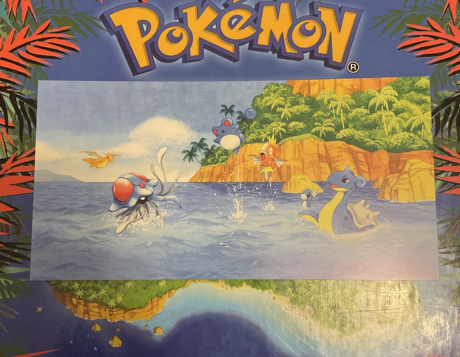 Pokemon Southern Islands Postcard  by Naoyo Kimura Rare Lapras Marill Tentacruel
