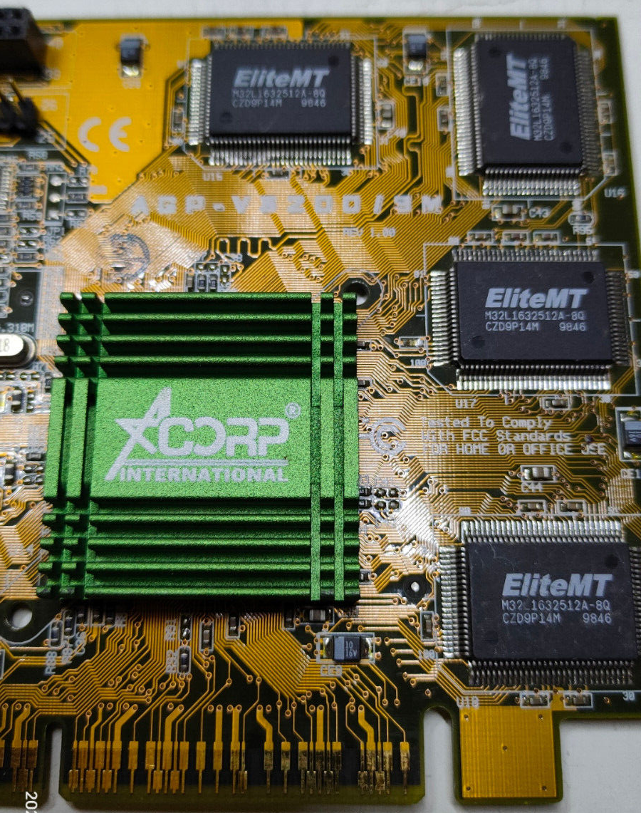 Rare 3Dfx Voodoo Banshee Graphics Card ASUS AGP-V3200 8 MB SGRAM