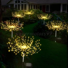 6X Christmas Solar String Lights LED Firework Fairy Lights Outdoor Garden Decor