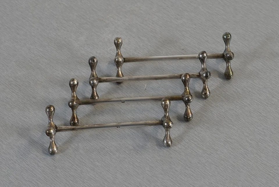 4 eleganti panca portacoltelli WMF osso argentato marchio di struzzo Art Nouv... - Immagine 2 di 4