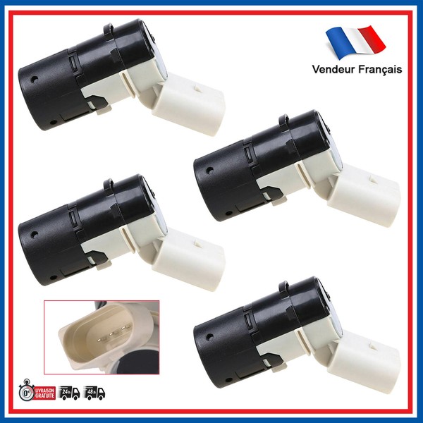 4 Parksensoren Winkel Schwarz FüR Audi A4 B7 B8 7H0919275A 3-Anschluss-image