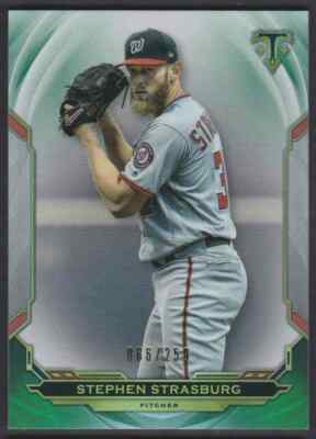 2019 TOPPS TRIPLE THREADS EMERALD STEPHEN STRASBURG 66/259 WASHINGTON NATIONALS