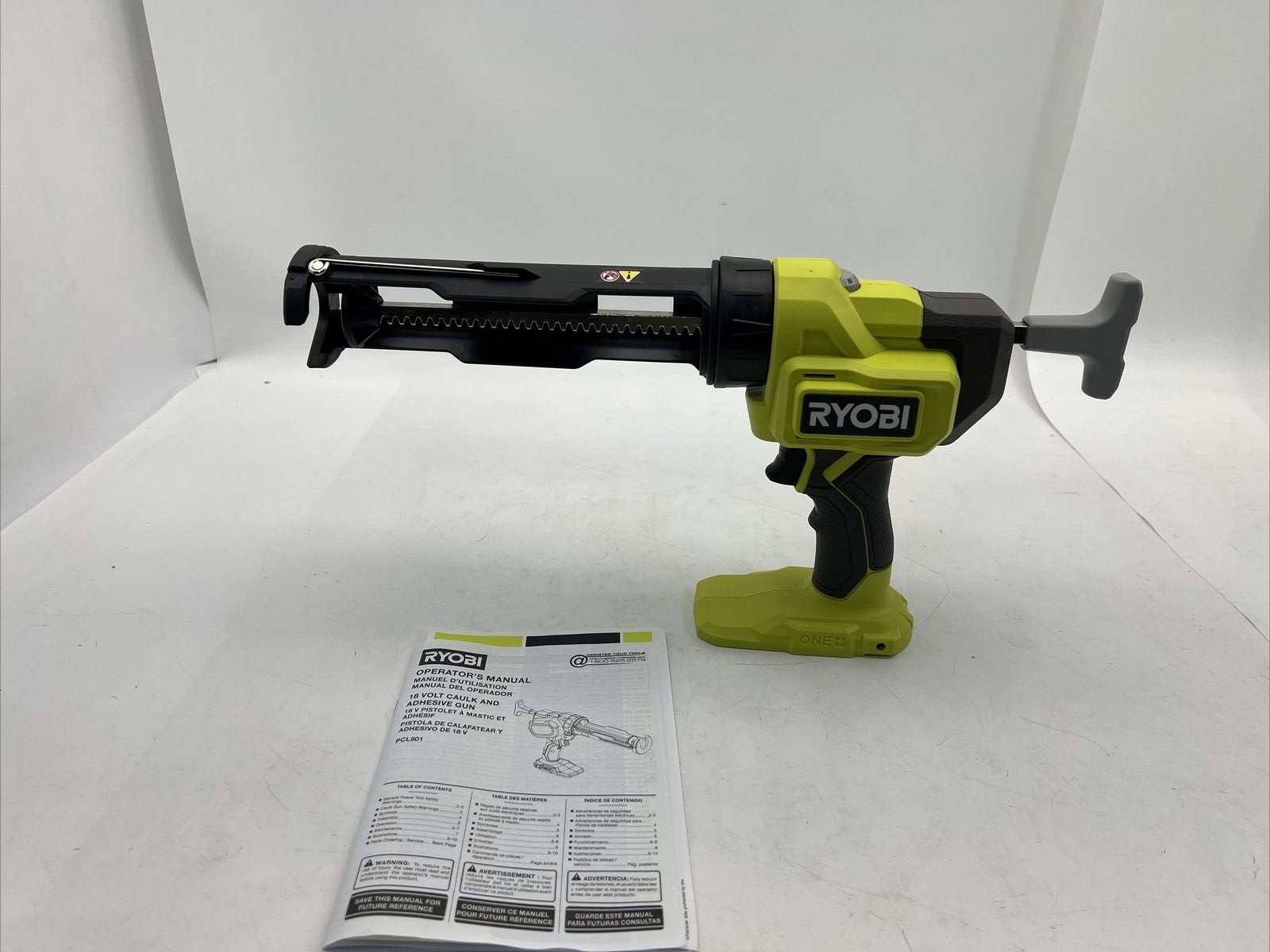 RYOBI 18v 10oz. Caulk and Adhesive Gun TOOL ONLY PCL901B (OB) eBay