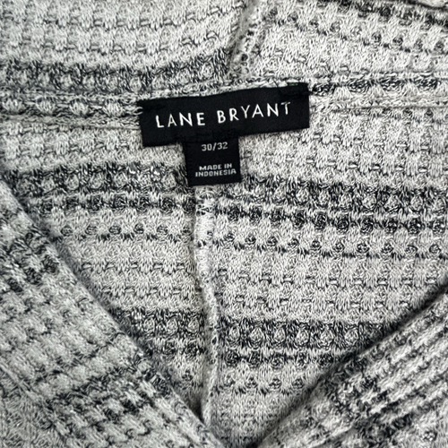 Lane Bryant Poncho Womens 30/32 Gray Waffle Knit Tunic Hood Sweater Dolman Relax - Picture 4 of 11