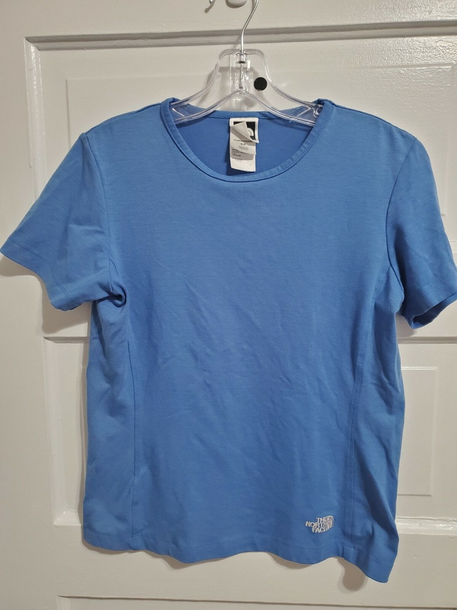 Women's THE NORTH FACE T-Shirt S Blue Yoga Casual Gym Running Outdoors