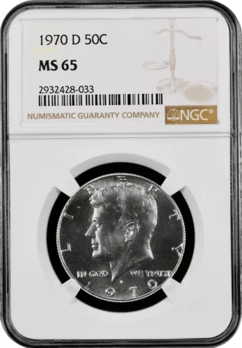 1970-D  KENNEDY  US Half Dollar,   MS65 by NGC,   a SUPERB looking coin!!!!