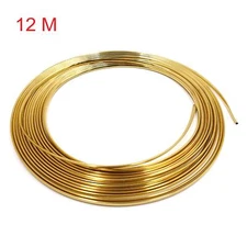 12m Gold Tone  Trim Strip Car Door Edge Scratch Guard Protector Cover