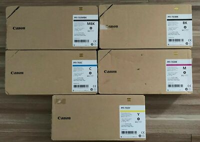 5x original canon pfi-703 mbk bk c m y canon ipf810 ipf815 ipf820 ipf825 pfi 703