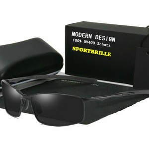 Herren Auto Sonnenbrille Polarisiert UV400 Schutz Fahren Pilotenbrille Schwarz