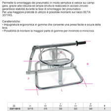 Smontagomme Manuale Per Minimoto Minicross - Beta 3071B