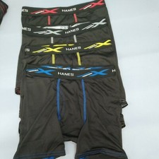 NWOT Hanes boy's X-Temp Boxer Briefs Assorted 4-Pack Size Large 100 polyester