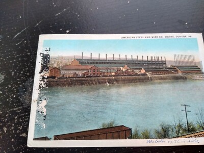 American Steel And Wire Co Works Donora PA Advertising Postcard