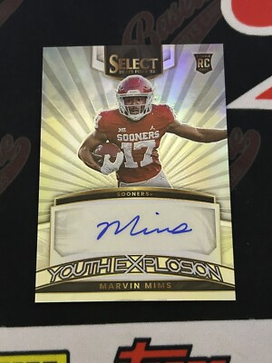 2023 Select Draft Picks Prizm Marvin Mims Rookie Youth Explosion Auto