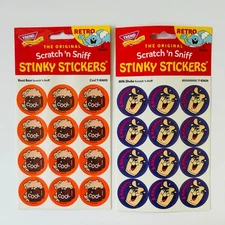 TREND Scratch n Sniff RETRO STINKY STICKERS ROOT BEER + MILK SHAKE 2 pack